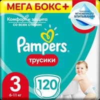 Pampers PANTS    3   Midi 6-11   (120 ) -,   { 97527 } 