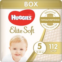 HUGGIES Elite Soft  5  12-22 кг (112 шт)  подгузники { 66237 }  