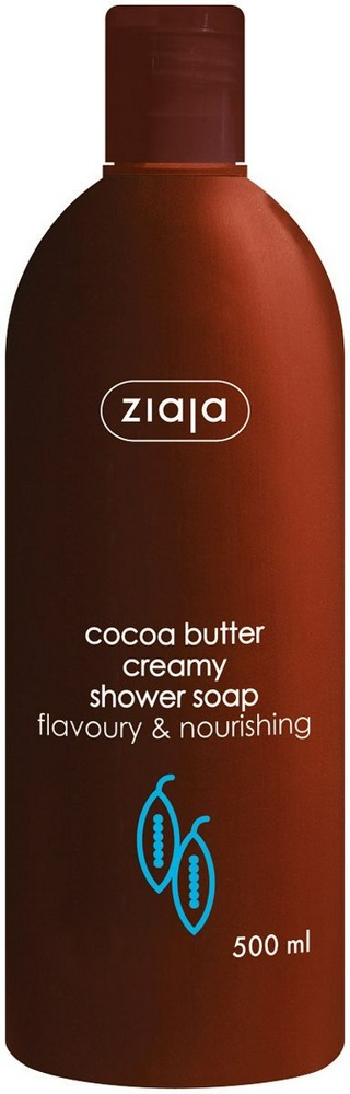 ZIAJA  Сremy Shower Gel cocoa butter Крем-гель для душа Масло Какао 500  мл, Польша { 32526 }