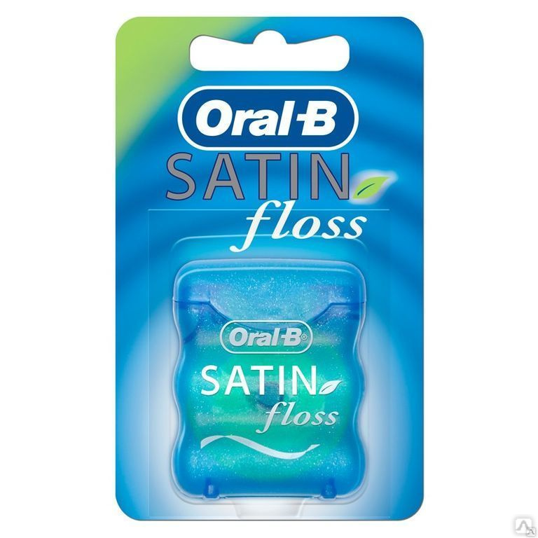 Oral-B Satin Floss Зубная нить  вощеная мятный вкус ( 25 м ), Ирландия  { 18258 }
