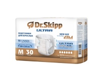 DR. SKIPP ULTRA 2 Medium  ( 6*, 30 шт) Подгузники для взрослых впитывающие ( 80-120 см) { 80210 }
