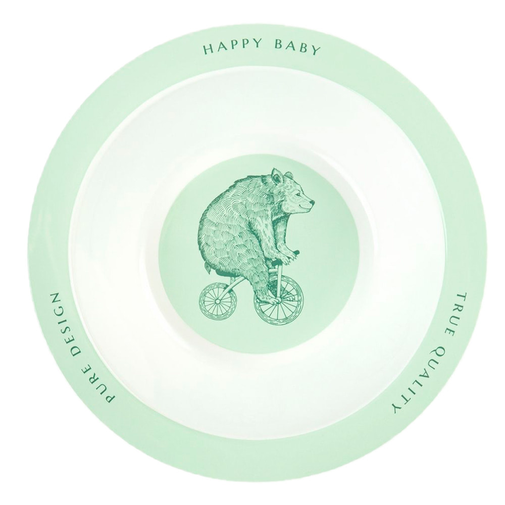 Happy Baby Тарелка глубокая для кормления , 6 мес+ , Китай  { 35876 }  МИШКА