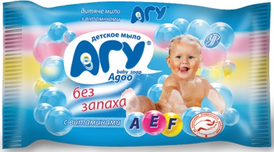 Детское мыло "Агу"  (75 г) с витаминами E, A, F, Украина  { 00256 }