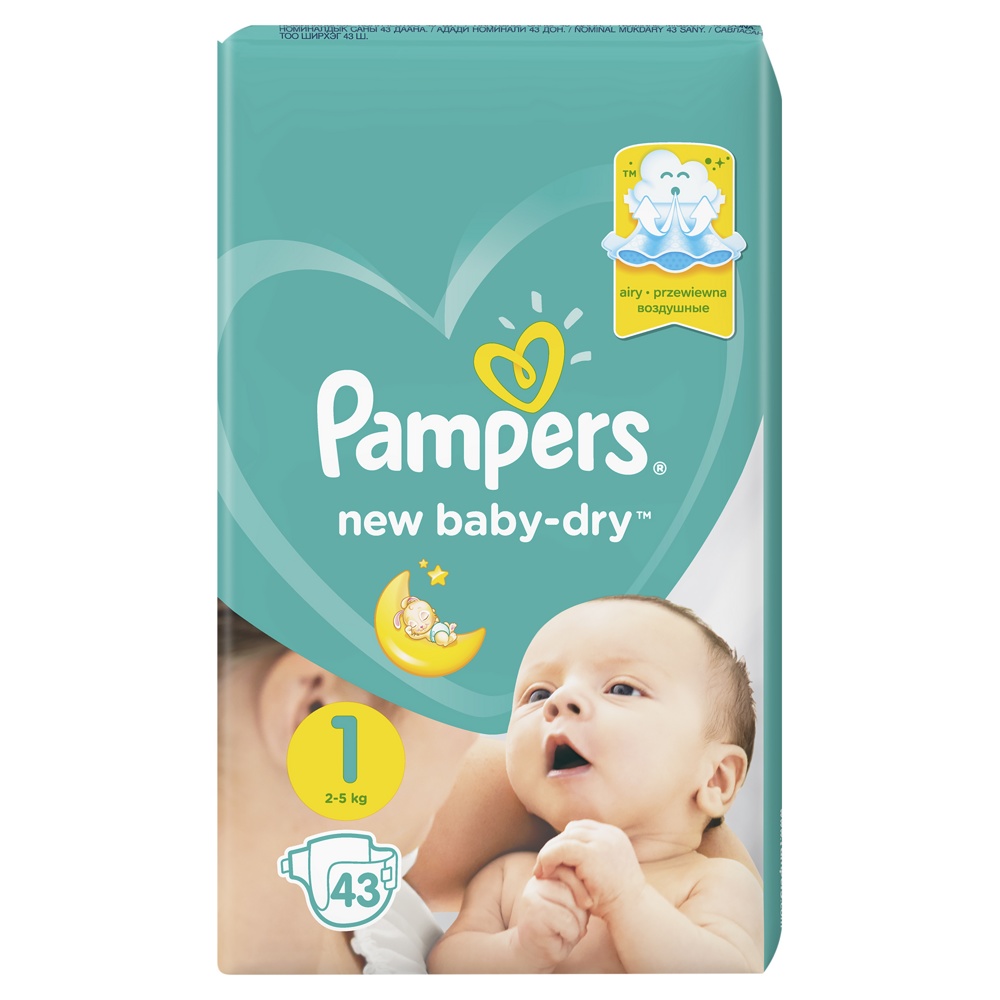 Pampers New Baby 1 Newborn (2-5 ) 43  ,     { 64491 } 