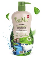 BioMio   Средство для мытья посуды БЕЗ ЗАПАХА, экологичное, концентрат, 750 мл  { 09210 }