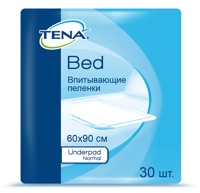 TENA Bed Normal  (60 x 90)    30 шт однораз. впитывающие пеленки, Польша  { 29319 }