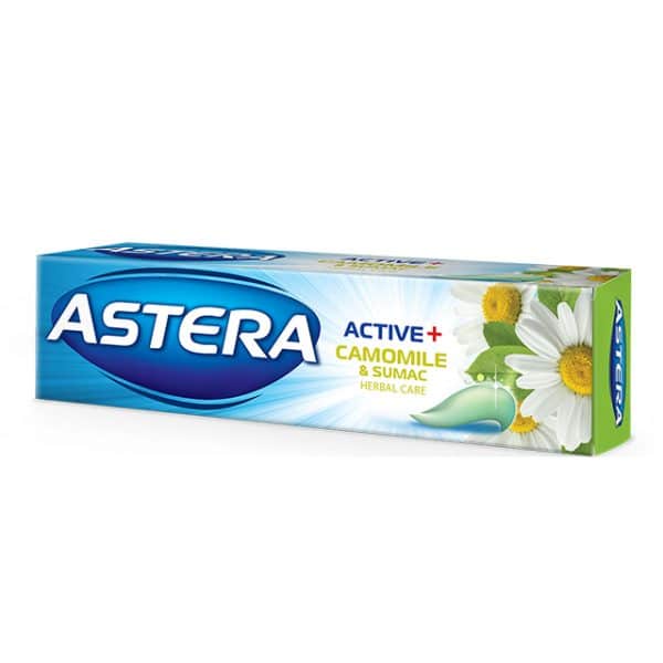 ASTERA  Active + Sumac & Chamomile  Зубная паста 100 мл, Болгария  { 18496 }