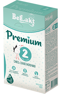 BELLAKT PREMIUM 2  смесь сухая молочная 400 гр. от 6 мес { 32252 }