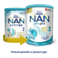 Nestle NAN 2 Optipro сух. мол. смесь (400 г) с 6 мес.,  с бифидобактериями   { 77493 }