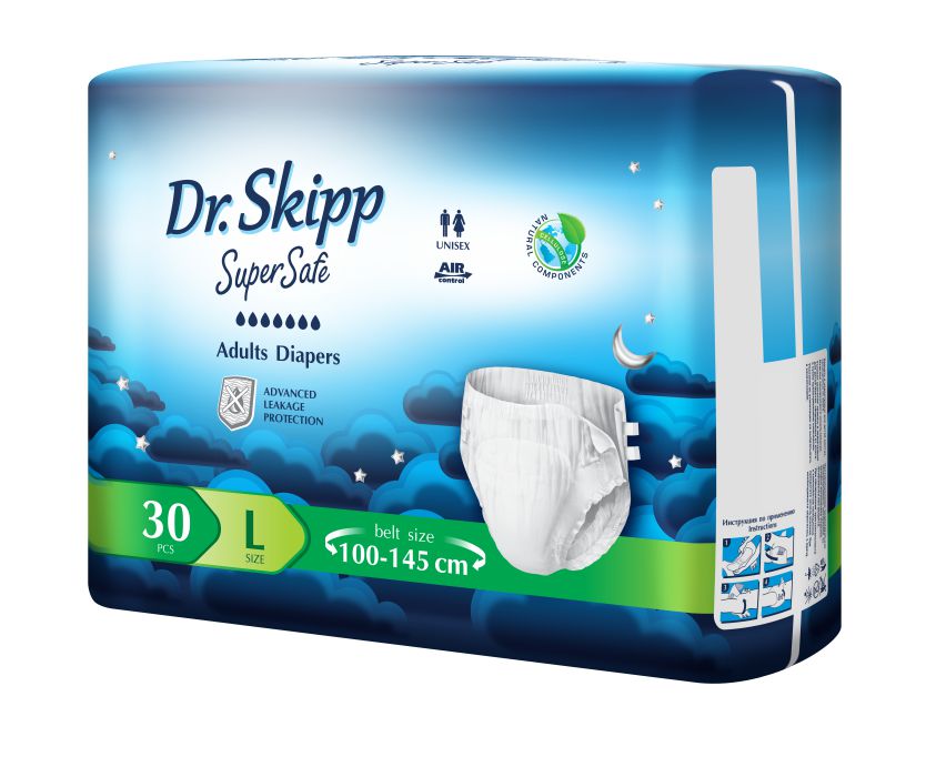 DR. SKIPP SUPER SAFE  3 Large  (7*, 30 )    (100-145 )   { 31392 } 