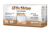 DR.SKIPP ULTRA  4 XL ( 6*,20 шт)Подгузники-трусики впитывающие для взрослых ( 130-170см) Китай  { 80074 }  