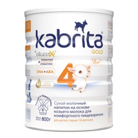 Детское молочко Kabrita®4 Gold на козьем молоке для комфортного пищеварения, с 18 месяцев, 800 г  { 08561 }       