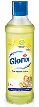 GLORIX Лимонная Энергия чистящее ср-во д/ пола 1 000 мл.,РФ