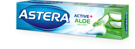 ASTERA  Active + Aloe  Зубная паста 100 мл, Болгария  { 18595 }