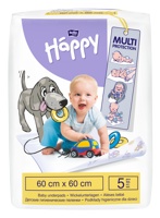 Bella Baby Happy (60 x 60)  5 шт гигиенич. впитывающие пелёнки для детей и взр. { 01652 } 
