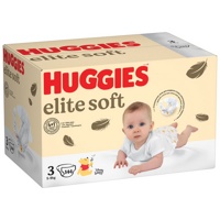 Huggies Elite Soft  3    5-9 кг (144 шт)  подгузники  Карт. коробка, Россия   { 49705 }  