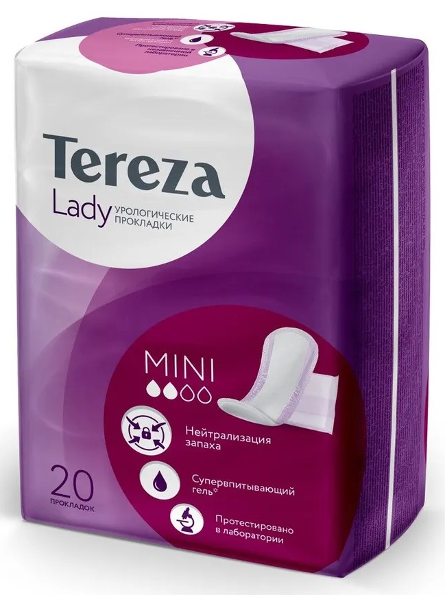 Tereza Lady Mini 2* Прокладки впитывающие урологические ( 20 шт ), Россия { 34857 } Tereza Lady Mini 2* Прокладки впитывающие урологические ( 20 шт ), Россия { 34857 }