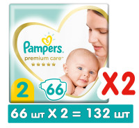 Pampers Premium Care 2 Mini (4-8 ) 66  2 = 132  ,  { 46309 }