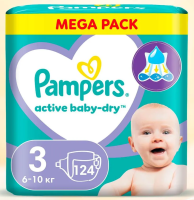 Pampers 3 -Dry Midi     6-10   ( 124 ) ,    { 59282 }