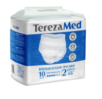 TEREZA MED  2 Medium ( 5*, 10 шт) Подгузники-трусики для взрослых впитывающие( 75-110 см), Китай  { 00428 }