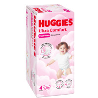 Huggies ULTRA COMFORT 4 Girl 8-14  ( 100 )  { 47848 }