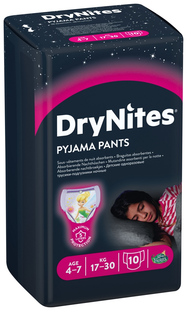 Huggies DryNites   Girl    4-7   17-30   (10 ) -,   { 27581 }