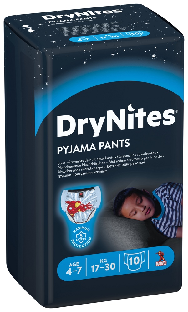 Huggies DryNites Boy 4-7  17-30  (10 ) -,  { 27574 } 