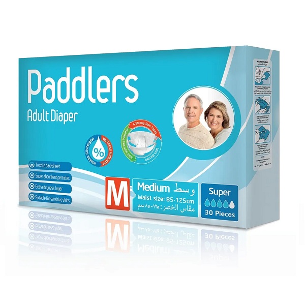 PADDLERS  2    Medium   ( 4*, 30 шт.) Подгузники для взрослых ( 85-125 см), Турция  { 31275 }