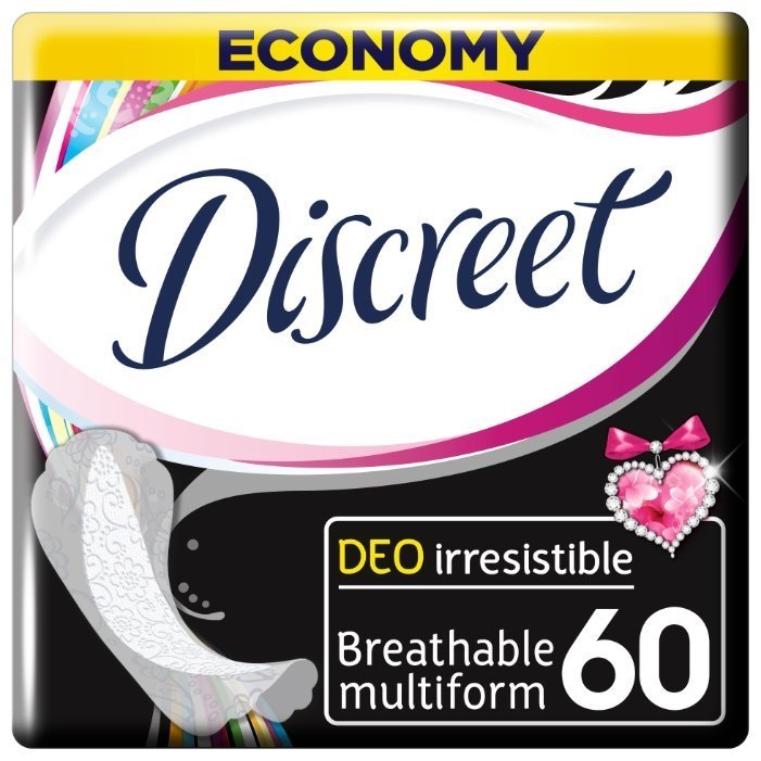 Прокладки ежедневные DISCREET Multiform  Deo Irresistible  (60 шт)   { 61994 }