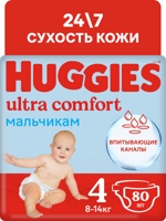 HUGGIES Ultra Comfort 4 (8-14 ) Giga Pack 80      { 43673 }